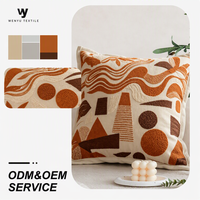 Housse de coussin jacquard en polyester doux, sur mesure, prix de gros, taie d'oreiller douce pour la peau