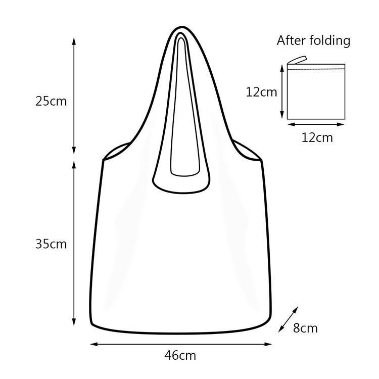 Fashion Printing Foldable Eco-Friendly Travel Grocery Shopping Bag Tote Folding Pouch