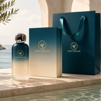 Flacon de parfum en verre givré haut de gamme pour cosmétiques, avec boîte rigide en forme de livre et sac cadeau OEM