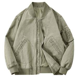 Chaqueta Nueva para Hombre, Cálida, de Algodón, Corta, Informal, con Cuello de Béisbol, Estilo Americano, para Primavera y Otoño - Product Image 1