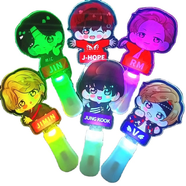 Hot Sale Custom Acrylic Kpop Led Light Stick Bangtan Boys JK Jin RM Suga Fan's Gifts Supplier Concert Glow Stick