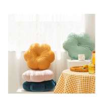 Coussin carré en velours doux 100 % polyester Innermor, motif floral, pour chambre d'enfant, portable, luxueux, amovible et lavable