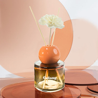 Mode vide diffuseur bouteille roseau rond 100ML 150ML 200ML verre diffuseur bouteille ambre diffuseur boîte emballage