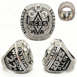 Anillo de Campeonato WNBA Las Vegas Aces 2025 con Incrustaciones de Diamantes de Imitación, Anillo Deportivo para Fanáticos, Joyería de Moda al por Mayor - Product Image 1