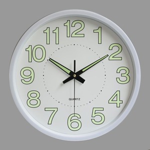 12 Inch Luminous Wall <b>Clock</b> Silent Quartz Analog Round <b>Battery</b> Powered Timepiece for Living Room Bedroom - Product Image 5