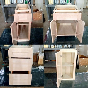 Wholesale Factory Made Only Sanding No Painted Modern Wood Modular Ready to Install Unfinished Shaker <b>Kitchen</b> Cabinets Dov - Product Image 1