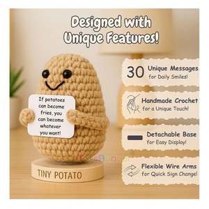 Juguete de gato de algodón suave minimalista moderno juguete de animales unisex de ganchillo a mano para 5 a 7 años - Product Image 4