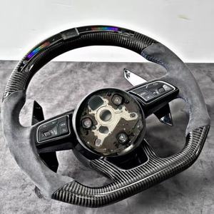Volant de voiture en fibre de carbone <span class=keywords><strong>Audi</strong></span> RS avec LED Alcantara, directement de l'usine, pour <span class=keywords><strong>Audi</strong></span> RS Q8 Q3 RS3 RS4 RS5 RS6 RS7 <span class=keywords><strong>E</strong></span>-<span class=keywords><strong>tron</strong></span> <span class=keywords><strong>GT</strong></span> R8 - Product Image 3