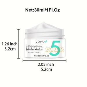 Crema Facial con Retinol Activo <span class=keywords><strong>VOVA</strong></span> 30ml Suaviza Arrugas Instantáneamente Reafirmante Ingredientes Orgánicos Limpios - Product Image 6
