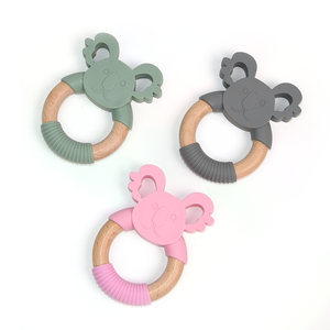 Koalae <span class=keywords><strong>anneau</strong></span> de <span class=keywords><strong>dentition</strong></span> en Silicone sans BPA pour bébé, jouets amusants, pendentif de <span class=keywords><strong>dentition</strong></span>, Animal de dessin animé - Product Image 2