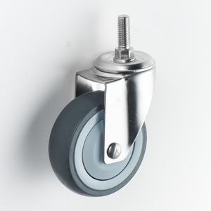 4 Zoll drehbare Doppelbremse und -verschluss TPR Thermoplast Edelstahl SUS 304 Rollen - Product Image 3