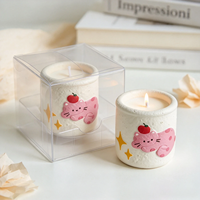 Adorable bougie parfumée en cire de soja en forme d'animal dans un gobelet, décoration créative faite à la main, cadeau de niche haut de gamme, parfum d'ambiance pour la maison