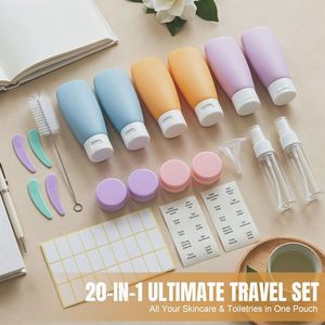 Set da 20 Flaconi da Viaggio con Accessori, <span class=keywords><strong>Contenitori</strong></span> Ricaricabili per Shampoo, Balsamo, Lozioni e <span class=keywords><strong>Liquidi</strong></span> - Product Image 2