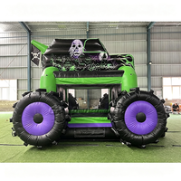 Nouveau design Château gonflable avec toboggan, grande structure gonflable Monster Truck, toboggan aquatique pour adultes, combo gonflable avec souffleur