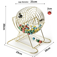 Jouets interactifs pour fêtes, jeu de hasard, jeu de bingo, maître de cérémonie de bingo, événement de banquet, machine à loterie de 9 pouces avec 75 boules