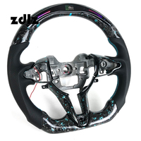 Volant en fibre de carbone forgée bleu LED pour Hyundai Elantra N I30n, personnalisable