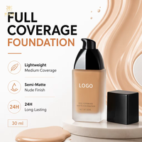 Fond de Teint Liquide Haute Qualité Minéral Couvrance Légère à Moyenne Longue Tenue Imperméable avec Contrôle du Sébum pour le Visage