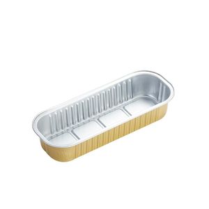 RE3G Récipient en aluminium avec couvercle Boîte à lunch en aluminium oblongue dorée multifonctionnelle - Product Image 5