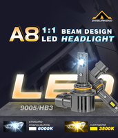 Ampoule de phare de voiture LED CSP 3570 haute puissance 60W 9005, étanche, en aluminium, antibrouillard, Canbus 9006 9012, phares LED