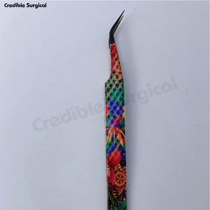 Pince à cils droite en acier inoxydable de haute qualité personnalisée en gros - Product Image 3