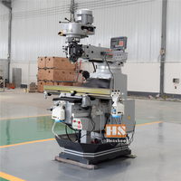 X6325D HUASHUO Tour de fraisage CNC portable, table de levage verticale robuste, neuve/occasion, multifonction, manuelle ou motorisée