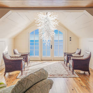 <span class=keywords><strong>Lampadari</strong></span> in Metallo e Vetro per Sala da Pranzo e Soggiorno, Decorazioni Artistiche Personalizzate - Product Image 4