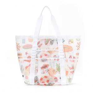 Bolsa de compras reutilizable impermeable con diseño bonito personalizado al por mayor, bolsa de viaje de malla de nailon, bolsa de playa para natación para mujer, fin de semana - Product Image 4