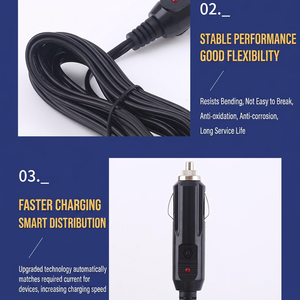 Cordon universel pour allume-cigare 12FT 16AWG, rallonge de chargeur allume-cigare de voiture - Product Image 4