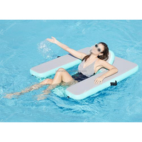 Chaise flottante gonflable pour piscine avec accoudoirs et dossier pour plage, piscine, lac, rivière en plein air