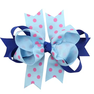 PANO Lazos para el Cabello de Niñas Pequeñas de 4.5 Pulgadas, Accesorios de Verano <span class=keywords><strong>con</strong></span> Puntos, Lazos de Grosgrain Apilados <span class=keywords><strong>con</strong></span> Pinzas - Product Image 2