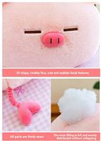 Vente directe usine : Peluche cochon ronde, coussin tête de cochon à grand visage, coussin de sommeil mignon en forme d'animal à câliner, coussin multifonctionnel pour canapé