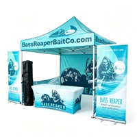 Tente pliante robuste de qualité commerciale pour impression numérique, avec structure en aluminium, idéale pour les stands de foire commerciale en extérieur
