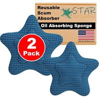 Lot de deux éponges absorbantes modernes ovales Scum Star pour spa, réutilisables, absorbant l'huile, en matériau EVA écologique, pour spas à 10 jets de massage