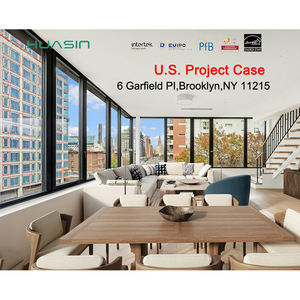 华信批发多伦多仓库2025定制美国项目案例玻璃别墅平开窗铝窗铝门超市 - Product Image 1