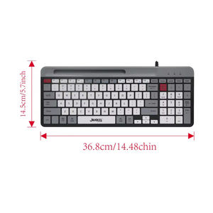<span class=keywords><strong>Clavier</strong></span> d'ordinateur filaire et sans fil OEM 100 touches, <span class=keywords><strong>clavier</strong></span> fin filaire type chocolat avec support pour téléphone portable pour Windows, <span class=keywords><strong>Mac</strong></span>, PC, ordinateur portable - Product Image 4