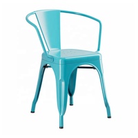 Chaise événementielle intérieure et extérieure en métal avec design vintage industriel mobilier de jardin empilable pour la maison bureau bar parc salle de sport