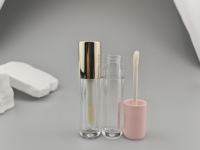Conteneur de rouge à lèvres transparent de haute qualité avec logo personnalisé, nouveau, coloré, avec bouchon à vis, tube de gloss à lèvres, flacon de 4,6 ml