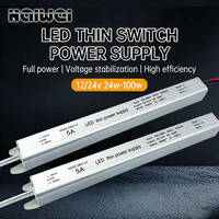 Alimentation électrique ultra-mince à découpage DC 12/24V 18W/24W/36W/48W/60W/72W pour LED, driver LED ultra-mince pour boîte lumineuse