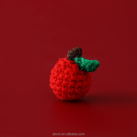 Kunstmatige Handgemaakte Geweven Gebreide Kleine Gehaakte Fruit Voor Diy Sleutelhanger Haar Thuis Ramadan Verjaardag Diwali Kerstversiering Cadeau