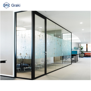 कार्यालय कांच की दीवार विभाजन आधुनिक डिजाइन एल्यूमीनियम तैयार कमरे डिवाइडर अत्यधिक प्रभावी ध्वनि अवशोषण का उपयोग करते हैं - Product Image 4