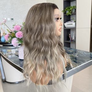 Perruques Synthétiques Futura de Qualité Supérieure Résistantes à la Chaleur, Vente Chaude, Couleur Brunette Blonde à Raie Profonde 13x4, Raie Libre pour Femmes Noires - Product Image 5