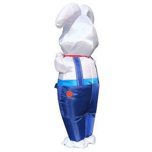 Costume gonflable de lapin de Pâques, mascotte de dessin animé unisexe, accessoires de performance pour fêtes et événements - Product Image 1