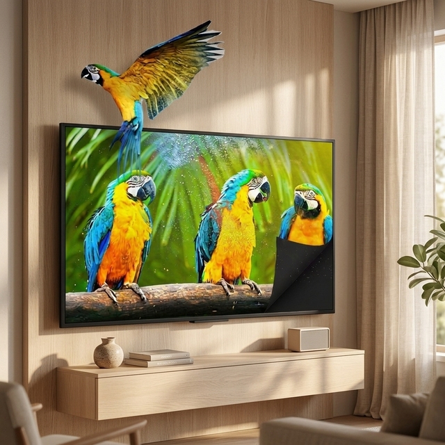 100 Inch Fresnel UST ALR Wall-Mounted Fixed Frame Projector Screen 16:9 High Gain Home Cinema 4K UHD Ambient Light Rejecting