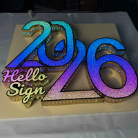 Letrero Luminoso LED 3D Personalizado con Diseño de Cielo Estrellado, Letras Metálicas/Acrílicas Iluminadas, Letrero Luminoso para Interiores de Negocios, Letrero para Exteriores de Tiendas