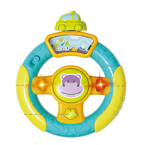 <span class=keywords><strong>Juguete</strong></span> de <span class=keywords><strong>volante</strong></span> de plástico para niños MILI, simulación de educación temprana con corbata de luces de música electrónica para coche de bebé - Product Image 1