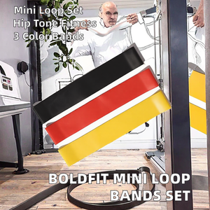 ชุดยางยืดออกกำลังกาย Boldfit ขนาดกลาง รุ่นมินิลูป (แพ็ค 3 เส้น) สำหรับบริหารสะโพก ยกกระชับก้น ทำจากยางลาเท็กซ์ เหมาะสำหรับฟิตเนส หลากสี - Product Image 6