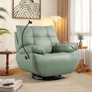 Fauteuils électriques pivotants de luxe modernes pour salon, canapé inclinable à bascule, fauteuil inclinable simple capitonné, meubles pour adultes, design - Product Image 6