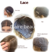 Perruques juives en cheveux humains vierges de haute qualité, ligne de cheveux naturelle, vague, dentelle suisse, perruque juive casher