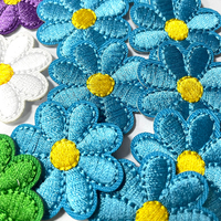 Patch brodé fleur 3D, badge floral Morandi, applique pétale dégradé thermocollante pour robe de mariée, sac, accessoires de vêtements DIY
