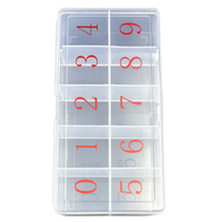Boîte de rangement professionnelle portable en plastique anti-chute pour 500 pièces de bijoux et patchs à ongles